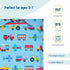 Wildkin Kids Cotton Nap Mat Cover - Durable, Soft, Sewn-in Flap, Fits 1.5" Vinyl Sleep Mats - Trains, Planes & Trucks