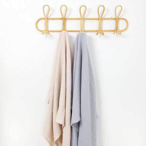 2 Pack Set 47x47 100% Muslin Swaddle Blankets with Headband in,Large Size Organic Cotton Muslin Baby Blanket