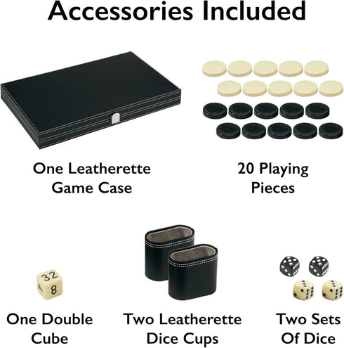 18-Inch Backgammon Board Game Set by Mainstreet Classics