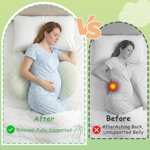Piszvbej Pregnancy Pillows for Sleeping, Pregnancy Wedge Pillow for Side Sleeping, Pillow Support for Belly, Back