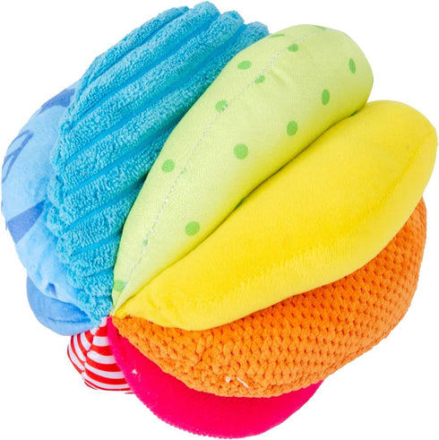Montessori Baby Toys Play Kit, Mirror Peekaboo Knob Puzzle, Spinning Drum and Rainbow Fabric Ball Kit for 6-12 Months
