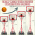 Meland Kids Basketball Hoop, Adjustable Height 3.4ft-6.2ft, Indoor Outdoor Basketball Goal Toys for Boys 3-8