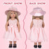 Doll Clothes and Accessories 3 Pc. Set includes Pink Skirt, Hat, White Underwear, Fashionable Dress Set for Baby Dolls