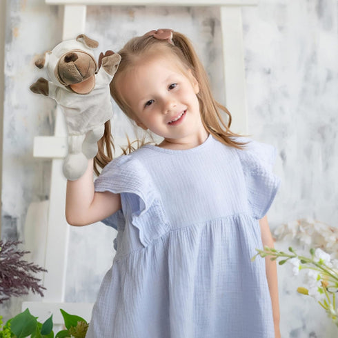 Easfan Puppy Hand Puppet Soft Toy, Interactive Storytelling Dog Toy for Kids, 12.5 Inches for Creativity