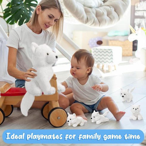5 1 Mommy 4 Lenwen Pcs Stuffed Animal Bulk Plush with Cute Babies Plush Wild Stuffed Animal Toy for Boys Girls Birders