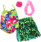 Sophia's 4 Piece Hawaiian Accessories and Floral Bathing Suit Set for 18'' Dolls