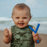 Hollow Teething Tubes Toys for Babies, 5 Pack Silicone Teether Toy Tube for Infants 6-12 Months (Style C)