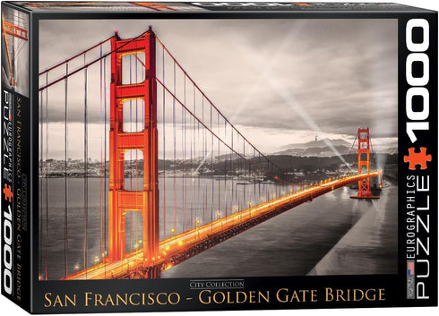 EuroGraphics San Francisco Golden Gate Bridge Puzzle - 1000-Piece - Black
