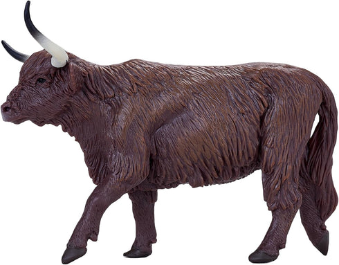 MOJO Highland Cow, Realistic Farm Animal Toy Replica, Hand Painted Figurine