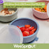 WeeSprout Suction Bowls for Baby & Toddlers (Set of 2) - 100% Silicone with Plastic Lid, Leak Proof, Dishwasher &