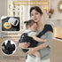 Smanlia 8-55lbs(Black) Baby Sling Carrier, Baby Carrier Newborn to Toddler Wrpas Carrier Essentials Safety, Portable