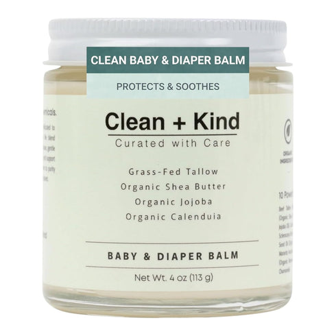 Organic Diaper Balm 4 oz Baby Diaper Rash Cream Soothes & Protects