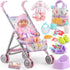 Baby Doll with Stroller Set for Realistic Pretend Play for 3 4