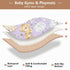 siphylline 50'' 50'' Funny Giraffe Monkey Purple Lilac Soft Padded Baby Gym & Activity Mat for Floor Lightweight Infant