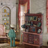 1/12 Set Dollhouse Miniatures Scale Accessories, Wooden Bookshelf Furniture - Magic Bottle&Potion, Witch Frame and Hat
