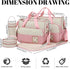 Comebachome 5pcs Baby Diaper Bags, Waterproof Diaper Bag Tote with Handbags, Milk Bottle Bags, Lunch Bag & Mat, Travel