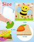 Bekayshad 4 Pack Wooden Puzzles for Toddlers, Animal Jigsaw Toys, Gifts for 1-3 Year Old Boys Girls, Educational