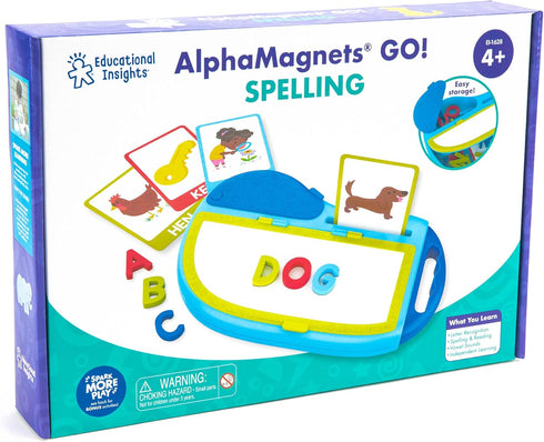 Educational Insights AlphaMagnets GO! Spelling Activity Set, 73 Pieces Gift for Toddlers Ages 4+