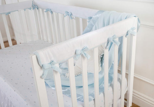 American Baby Company 100% Natural Cotton Fitted Crib Sheet, 52" x 28", Blue Stars and Moons