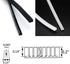 Flexible Edge Trim Protector, Push-in Shield for Steel, Wood, Glass, Plastic Panels, Fits 0.03"-0.045" Thickness,