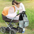FHEDVBN Backpack Mummy Backpacks Daypack Mint Gray Leaves Diaper Bag for Women Multifunction Waterproof for Mom Dad