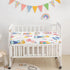 Datura home 3pcs Set, Crib Bedding Crib Sheet & Crib Skirt, Watercolor Butterfly Printed Nursery Bedding for Baby Boys