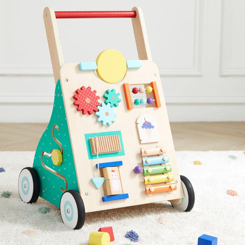 Asweets Wooden Baby Walker Push and Pull Learning Activity Walker Kids Activity Toy