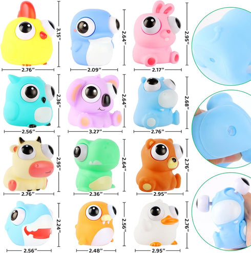 LiYiQ 12 4-8 PCS Squeeze Toys Eye Popping Squeeze Toy Fidget Toys Party Favors Back to School Gifts for Easter Basket