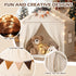 2 1 2 4 51" 39" 53", Treestone Play Tent for Kids, in Toddler Tent with Padded Mat and Light, Large Playhouse for Kids