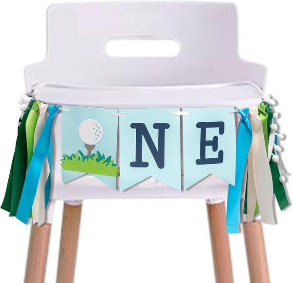 CANTLY Golf High Chair Banner for 1st Birthday - First Birthday Decoration for