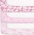 The Peanutshell Pack n Play Sheets for Baby Girl, Fitted Mini Crib Sheets, Floral Daisy 3 Pack for Playard Bedding