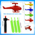 XIPEGPA 20PCS Colorful Helicopter Airplane Flying Helicopter with Airplane Launcher for Party Favors Birthdays
