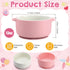 4 Sets Domensi Kids Porcelain Bowls with Suction Sleeves Toddler Suction Bowl Upgrade Durable Microwave Dishwasher Safe