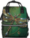QSMJKLD Jewel dragonfly Diaper Bag with Changing Pad, Pacifier Holder - Multifunction Travel