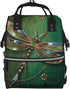 QSMJKLD Jewel dragonfly Diaper Bag with Changing Pad, Pacifier Holder - Multifunction Travel