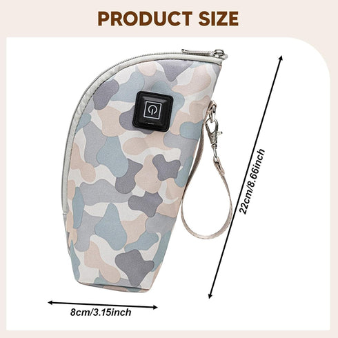 KiBcsLic Kids Bottle Warmer Travel Bag Portable Compact Water Resistant Pouch Insulated Adjustable Temperatures Nursing