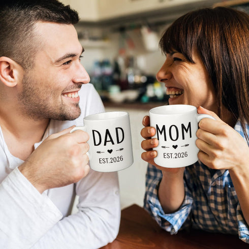 2026- Pregnancy Gifts for New Parents Est New Mom Gifts Basket for Pregnancy Announcement, Baby Shower - Mom & Dad