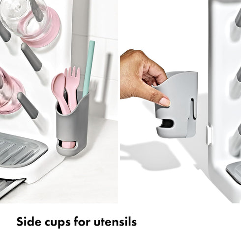 OXO Tot Expandable Drying Rack Space-Saving Drying Rack | Newborn and Baby Essentials | Breastfeeding Essentials | Dry