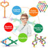 NEOACT 600 PCS Building Blocks Connect Toys, Interlocking Solid Plastic Educational Sets for Preschool Kids 3+