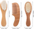 Set FRCOLOR Hairbrush and Comb for Babies Boys with Soft Wool Bristles and Beech Wood Handle, Grooming Kit