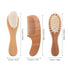 Set Toddmomy Hairbrush Comb for Newborns, Soft Wool Bristle Scalp Care Brush with Beech Wood Handle, Grooming