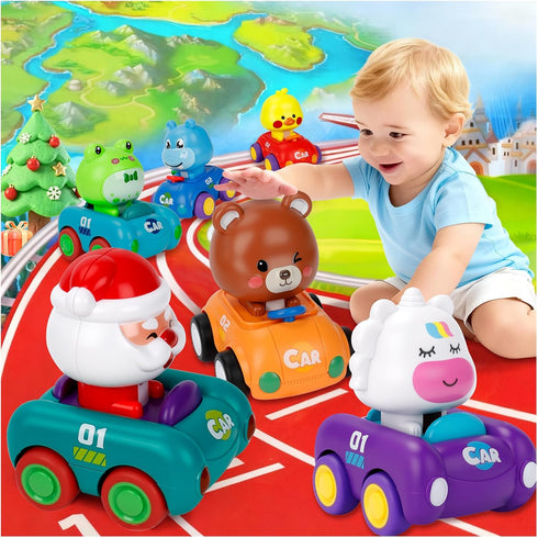 Press and Go Car Toys for Toddlers 1-3, Birthday Gifts for Boys,