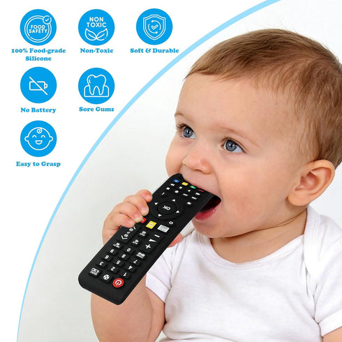GUIGUZHJ 3-24 Baby Teether Toy TV Remote Control Shape Teething Toys for Babies Months, Chew Toys for Infants Teething