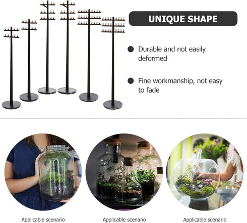 Hobby Train Sets 6pcs Telephone Pole Model Train Accessories 1:87 Electric Utility Pole Model for Early Education