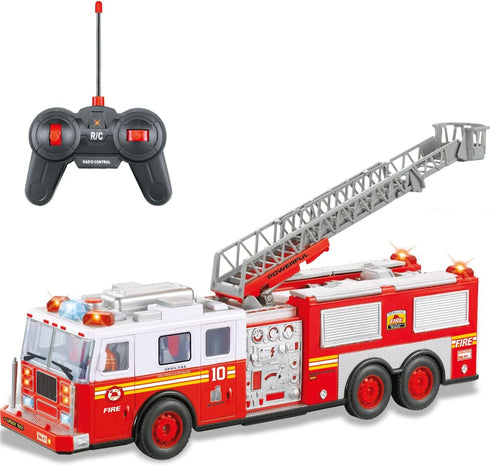 Liberty Imports RC Fire Truck - Big Remote Control Toy Fire Truck
