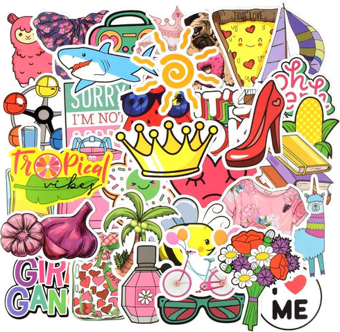 QTL VSCO Stickers for Girls, Cute Waterproof Vinyl Pack for Water Bottle, Laptop, Hydroflask, 150Pcs