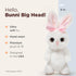Bearington Bunni Big Head Bunny Plush, 8 Inch White Stuffed Animal