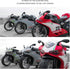 Pull Back Motorcycle Model - 1:12 Scale Toy Motorcycle with Light and Music Gift for Children (Red) Boys and Girls