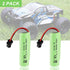 FPVERA Rc Car Battery - 2 Pack 500mah 3.7V Li-ion Rechargeable for RC Stunt Cars and Trucks