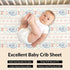 Cstdyfrv 28"x52" Boho Floral Pink Bows Baby Boys Girls Crib Sheets Vintage Flowers Love Heart Baby Sheet Cute Bows